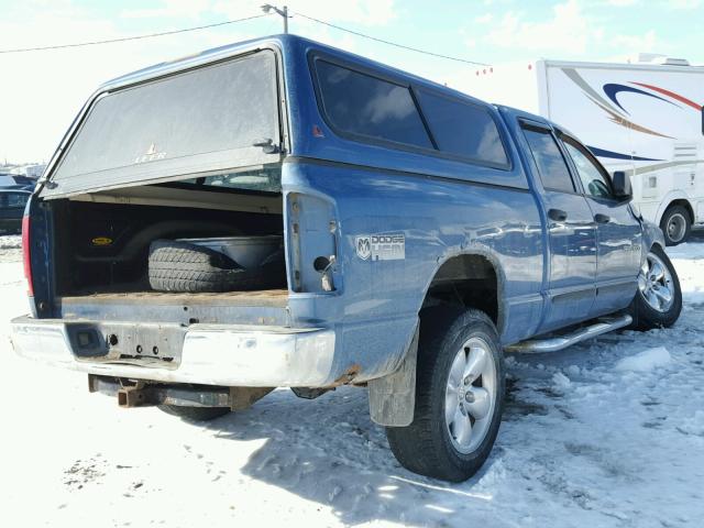 1D7HU18D65S114557 - 2005 DODGE RAM 1500 S BLUE photo 4