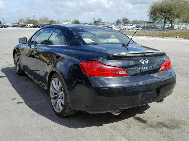 JNKCV66E69M722680 - 2009 INFINITI G37 BASE BLACK photo 3