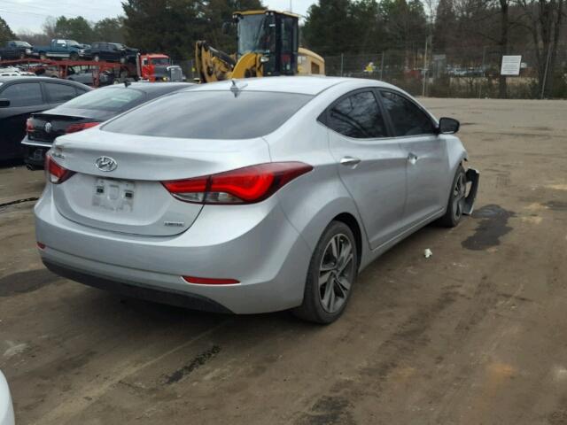 5NPDH4AE7EH471939 - 2014 HYUNDAI ELANTRA SE SILVER photo 4