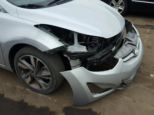 5NPDH4AE7EH471939 - 2014 HYUNDAI ELANTRA SE SILVER photo 9