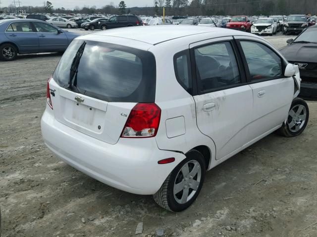 KL1TD66678B249810 - 2008 CHEVROLET AVEO BASE Beyaz fotoğraf 4