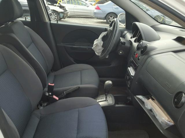 KL1TD66678B249810 - 2008 CHEVROLET AVEO BASE Beyaz fotoğraf 5