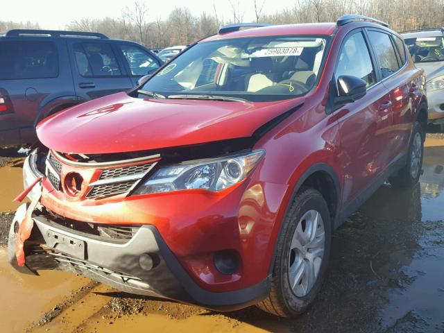 JTMBFREV1D5019973 - 2013 TOYOTA RAV4 LE RED photo 2