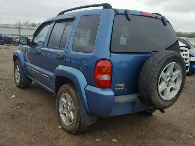 1J4GL58KX3W525734 - 2003 JEEP LIBERTY LI BLUE photo 3