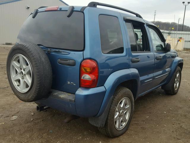 1J4GL58KX3W525734 - 2003 JEEP LIBERTY LI BLUE photo 4