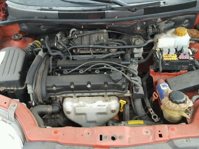 KL1TD52645B359385 - 2005 CHEVROLET AVEO BASE RED photo 7