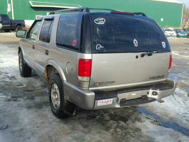 1GNDT13X93K137526 - 2003 CHEVROLET BLAZER TAN photo 3