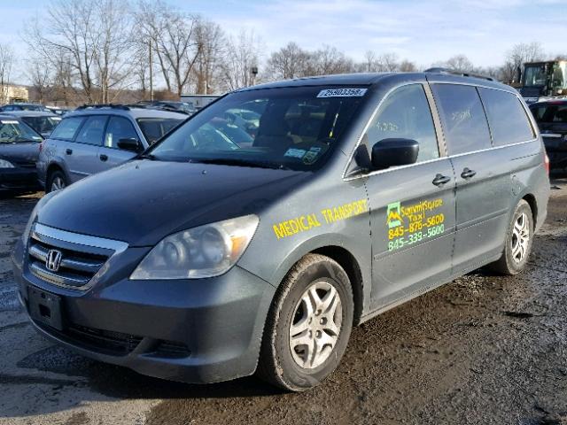 5FNRL38486B044457 - 2006 HONDA ODYSSEY EX GREEN photo 2