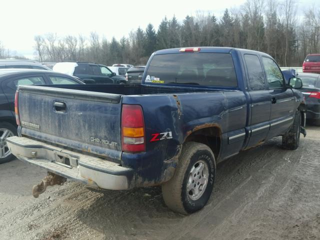 1GCEK19T11E152926 - 2001 CHEVROLET SILVERADO BLUE photo 4