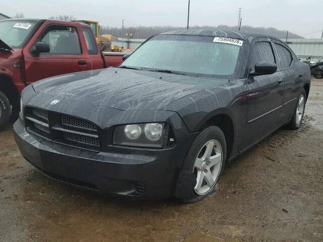 2B3KA43G68H190384 - 2008 DODGE CHARGER BLACK photo 2