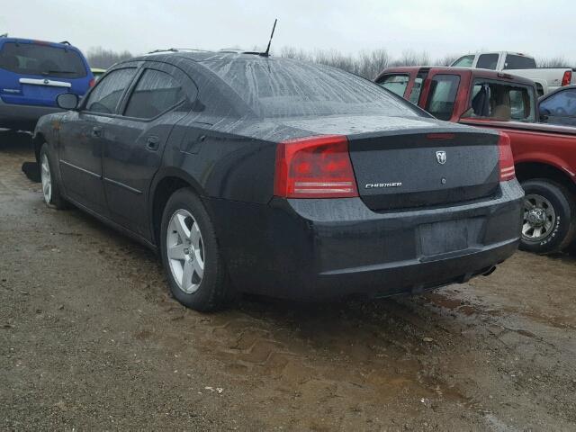 2B3KA43G68H190384 - 2008 DODGE CHARGER BLACK photo 3