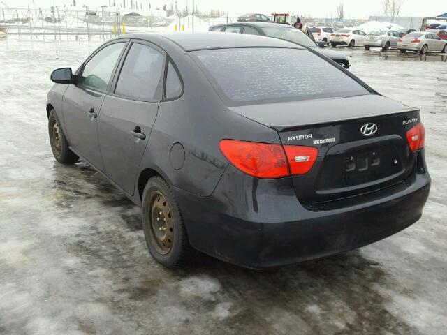 KMHDT45D27U171732 - 2007 HYUNDAI ELANTRA GL BLACK photo 3