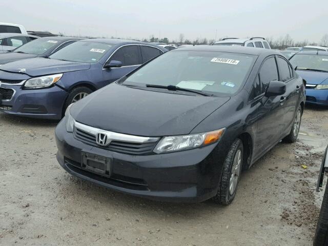 2HGFB2F5XCH593225 - 2012 HONDA CIVIC LX BLACK photo 2