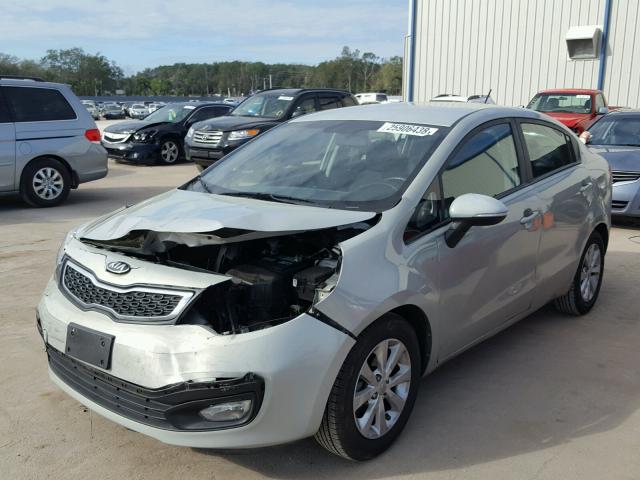 KNADN4A32D6222686 - 2013 KIA RIO EX BLUE photo 2