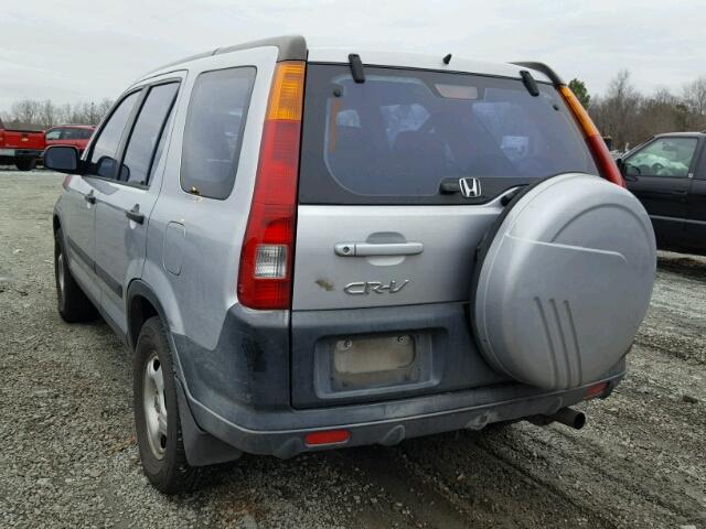 JHLRD68402C014426 - 2002 HONDA CR-V LX SILVER photo 3