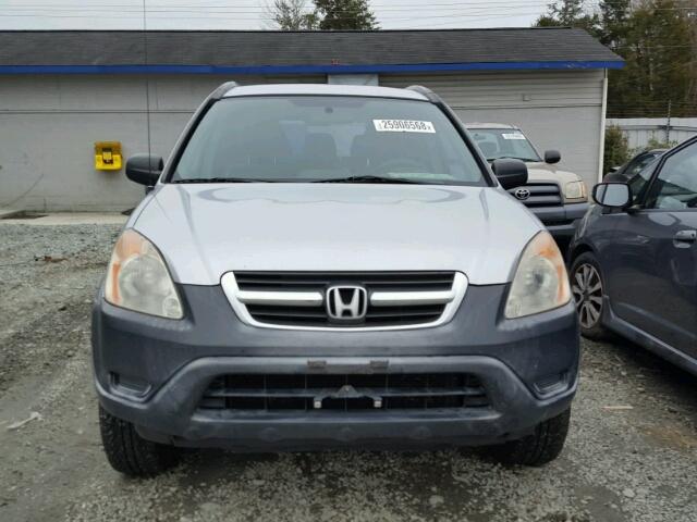 JHLRD68402C014426 - 2002 HONDA CR-V LX SILVER photo 9