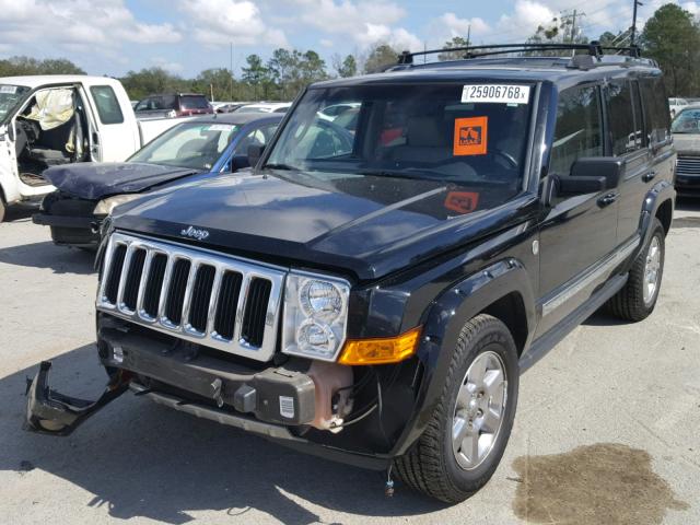 1J8HG58N66C139254 - 2006 JEEP COMMANDER BLACK photo 2