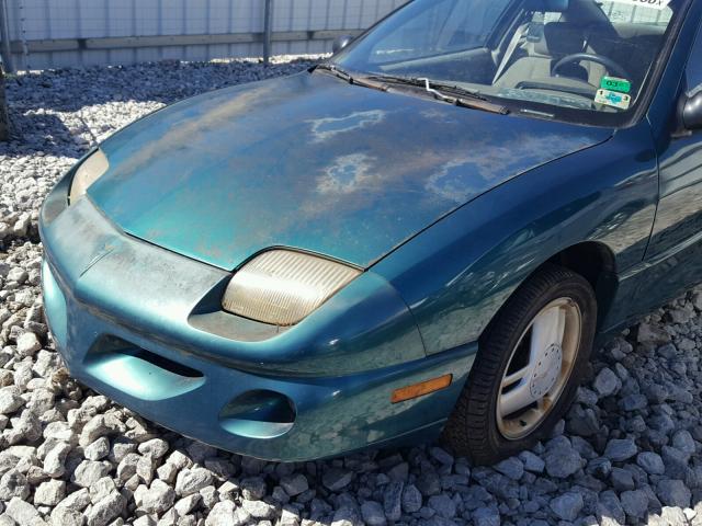 1G2JD12T9V7582270 - 1997 PONTIAC SUNFIRE GT GREEN photo 9