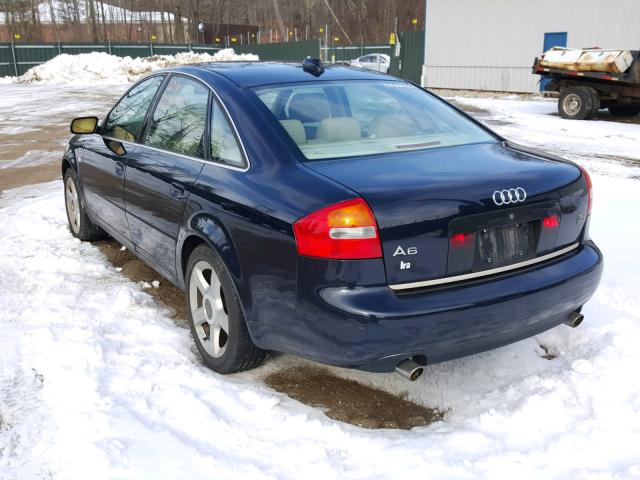 WAULT64B74N019945 - 2004 AUDI A6 3.0 QUA BLUE photo 3