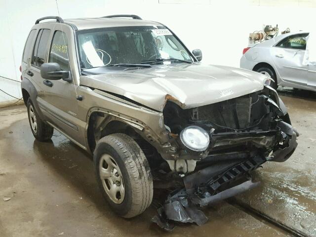 1J4GL48K64W218248 - 2004 JEEP LIBERTY SP GOLD photo 1