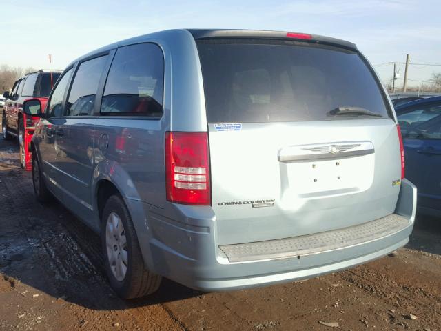 2A8HR44H08R816667 - 2008 CHRYSLER TOWN & COU TEAL photo 3