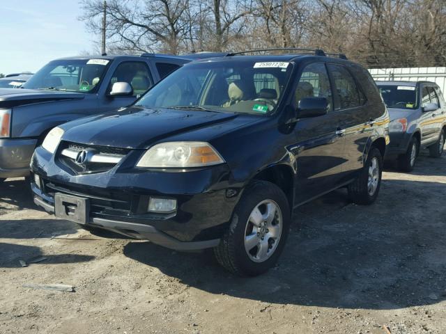 2HNYD18216H505370 - 2006 ACURA MDX BLACK photo 2