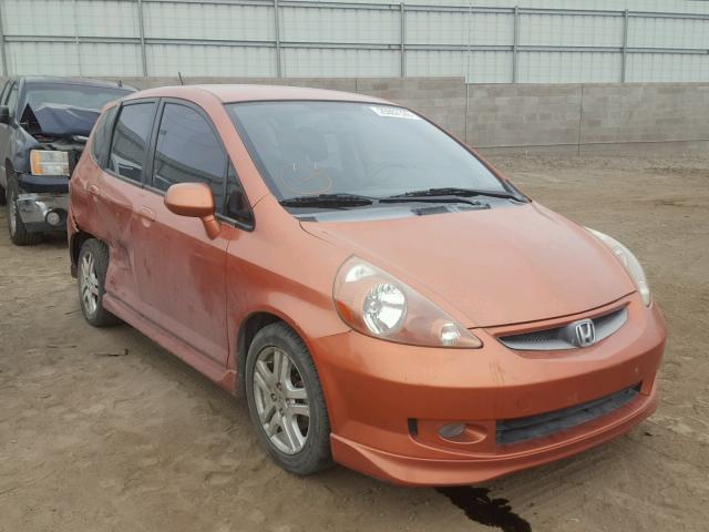 JHMGD38647S034338 - 2007 HONDA FIT S ORANGE photo 1