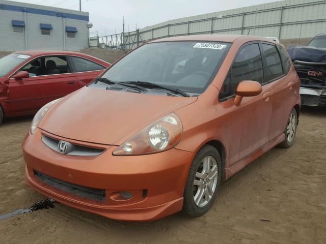 JHMGD38647S034338 - 2007 HONDA FIT S ORANGE photo 2