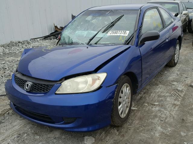 1HGEM21614L058259 - 2004 HONDA CIVIC LX BLUE photo 2