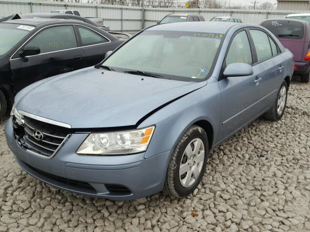 5NPET46C09H526652 - 2009 HYUNDAI SONATA GLS BLUE photo 2