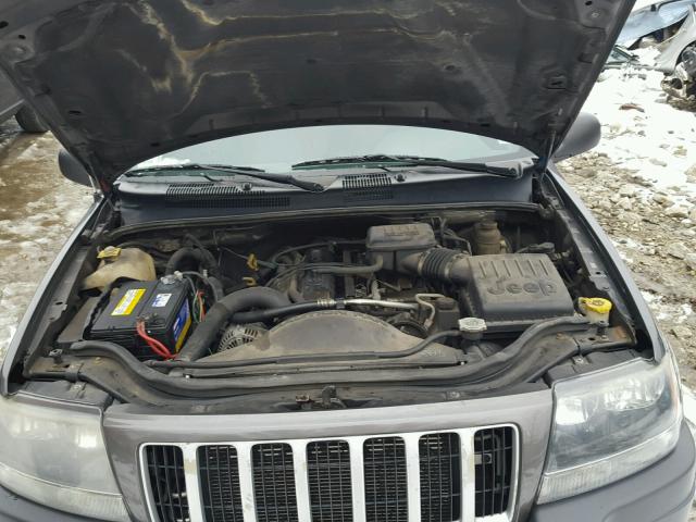 1J4GW48SX4C250645 - 2004 JEEP GRAND CHER GRAY photo 7