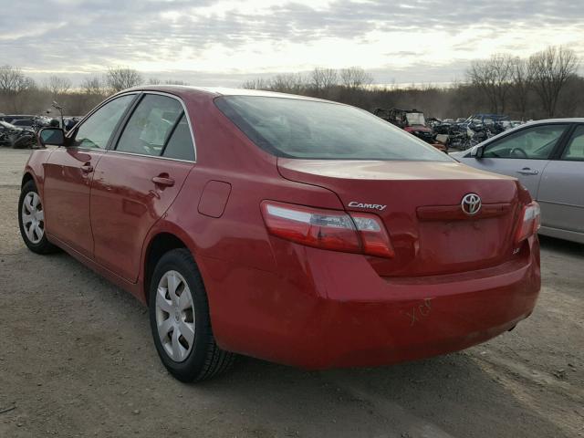 4T4BE46K78R022464 - 2008 TOYOTA CAMRY CE RED photo 3