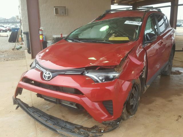 2T3ZFREV9GW309289 - 2016 TOYOTA RAV4 LE RED photo 2