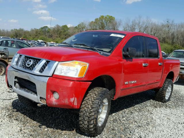 1N6BA0EC3BN326399 - 2011 NISSAN TITAN S RED photo 2