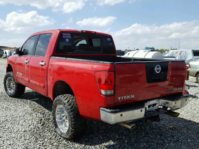 1N6BA0EC3BN326399 - 2011 NISSAN TITAN S RED photo 3