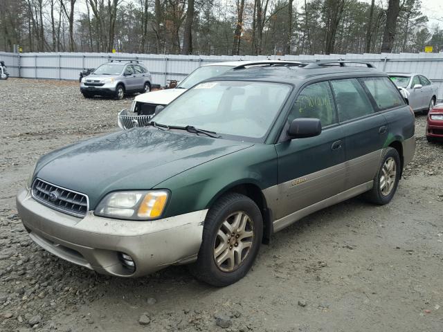 4S3BH675037620347 - 2003 SUBARU LEGACY OUT GREEN photo 2