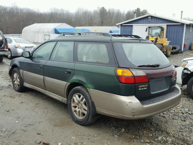 4S3BH675037620347 - 2003 SUBARU LEGACY OUT GREEN photo 3