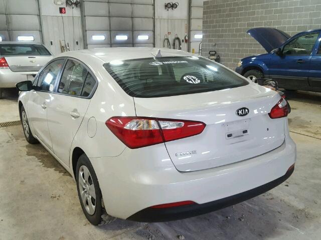 KNAFK4A69E5187809 - 2014 KIA FORTE LX CREAM photo 3