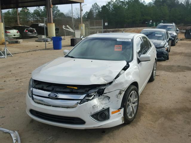 3FAHP0JG0CR173893 - 2012 FORD FUSION SEL WHITE photo 2