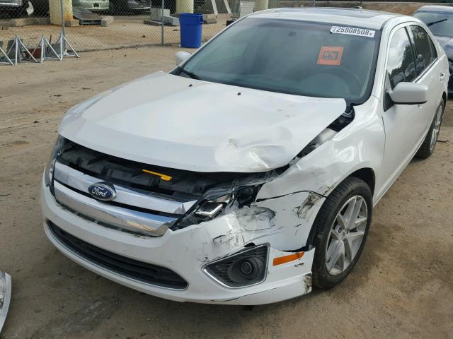 3FAHP0JG0CR173893 - 2012 FORD FUSION SEL WHITE photo 9