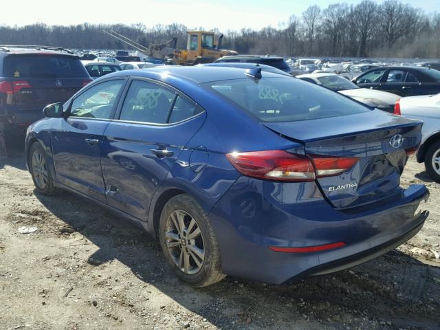 5NPD84LF7HH050197 - 2017 HYUNDAI ELANTRA SE BLUE photo 3