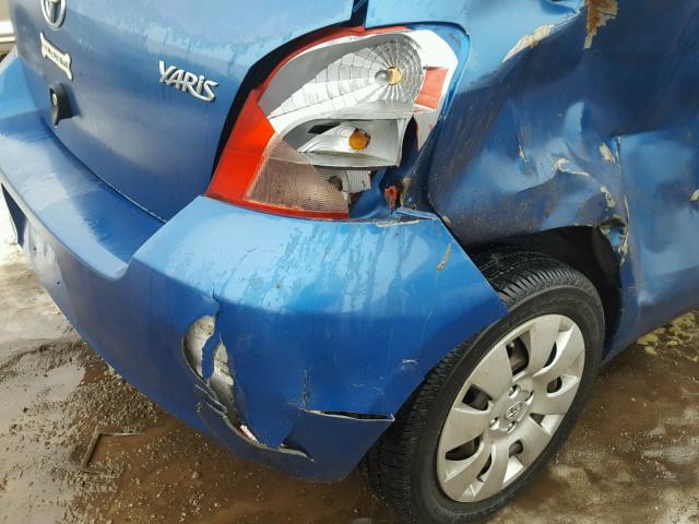 JTDJT923885184450 - 2008 TOYOTA YARIS BLUE photo 9