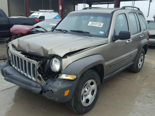 1J4GK48K26W183388 - 2006 JEEP LIBERTY SP BEIGE photo 2