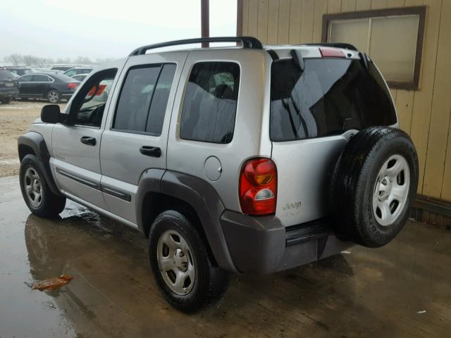 1J8GL48K44W134220 - 2004 JEEP LIBERTY SP GRAY photo 3