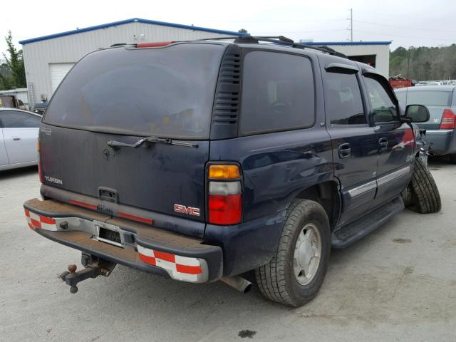 1GKEC13T05R147337 - 2005 GMC YUKON BLUE photo 4