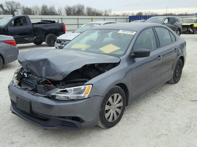 3VW2K7AJ7CM308641 - 2012 VOLKSWAGEN JETTA BASE ნაცრისფერი ფოტო 2