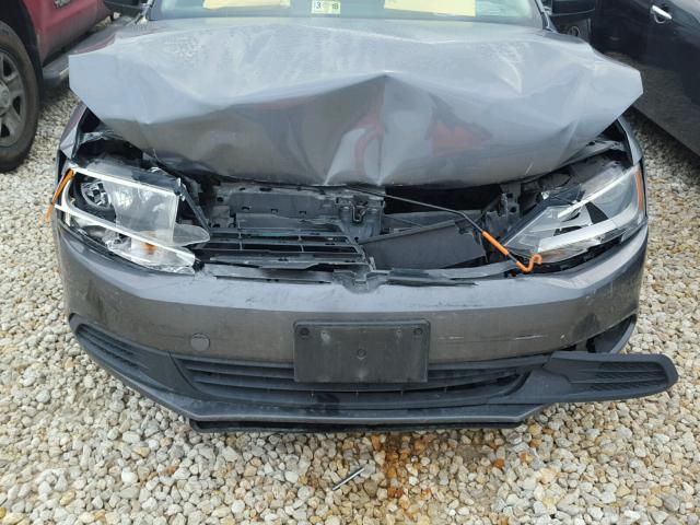 3VW2K7AJ7CM308641 - 2012 VOLKSWAGEN JETTA BASE ნაცრისფერი ფოტო 9