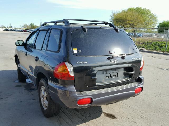 KM8SC13D63U552650 - 2003 HYUNDAI SANTA FE G BLACK photo 3