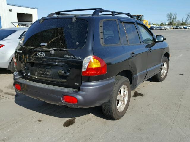 KM8SC13D63U552650 - 2003 HYUNDAI SANTA FE G BLACK photo 4