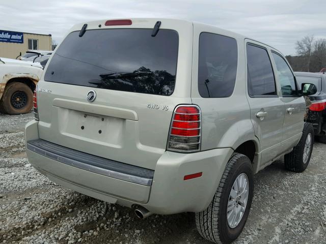 4M2CU57185DJ28381 - 2005 MERCURY MARINER GOLD photo 4